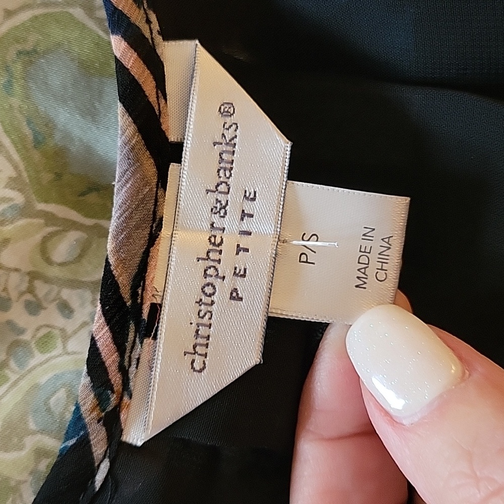 CHRISTOPHER & BANKS Retro Multicolor Windowpane Blouse - Picture 9 of 10
